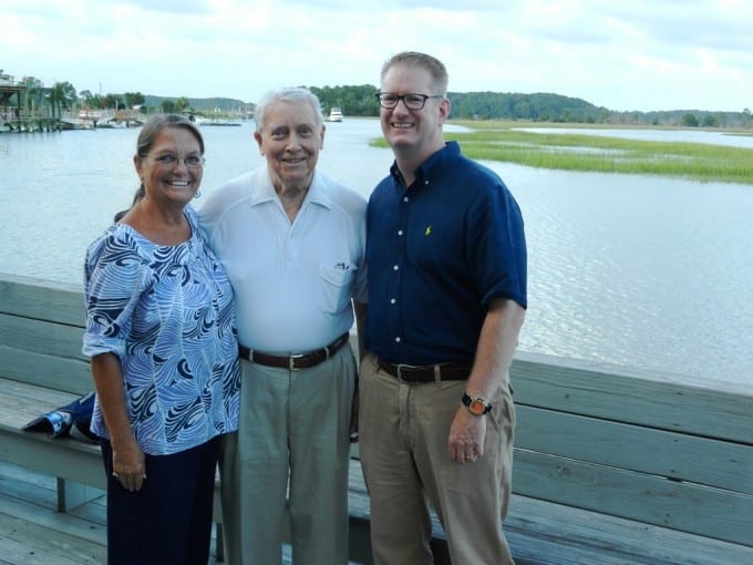 Henry F. Garlington '45 and Roger Long '89